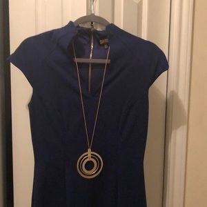Royal blue military neckline dress!